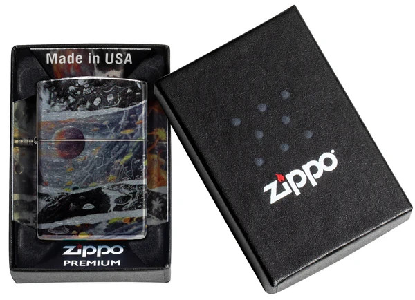Zippo Premium Windproof Lighter Mixed Abstract Flame Design USA 1CT