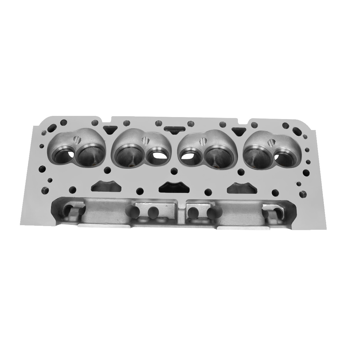 2x Aluminum Bare Straight Plug Cylinder Head for Small Block Chevy SBC 302 350