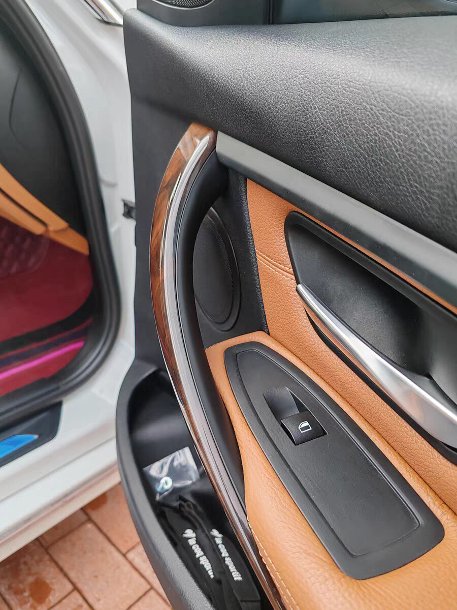 2PCS Black Interior Door Pull Handle Cover For BMW 3 4 series F30 F31 F32 F35 M3