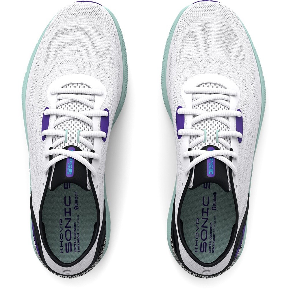 Under Armour 3024906 Womens UA HOVR Sonic 5 Running Shoes, White/Grape, Size 8.5