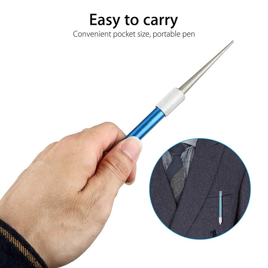 3in1 Diamond Pocket Blade Knife Sharpener Pen-file Outdoor Hunting Saw Hook A812