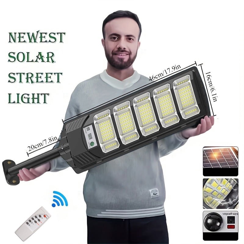 Remote Control+12000LM Solar Street Lights Outdoor with Motion Sensor