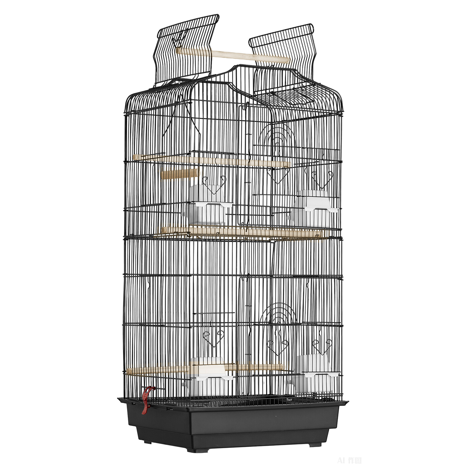 Bird Flight Cage 39 in Hanging Metal Parakeet Cage for Cockatiels Parrot
