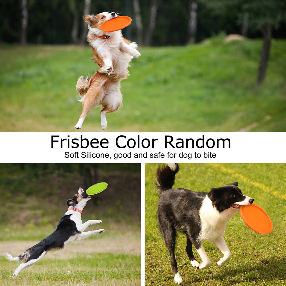 2 PACK Dog Toy Flyer Flexible Durable Frisbee Disc 7'' Chew Fetch Toys Floating