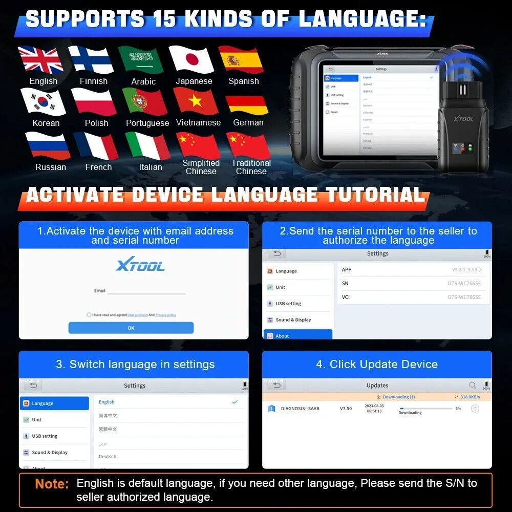 2025 XTOOL D8W V2.0 All System Diagnostic Tool Bi-directional Key Programmer FCA