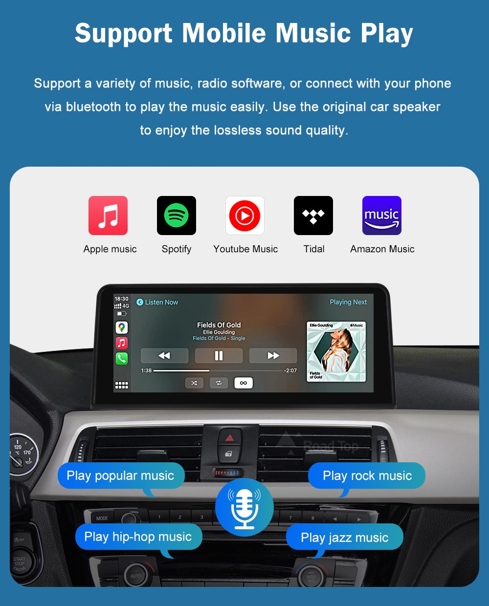 10.25"CarPlay Linux Touch Screen For BMW 3 4 serie F30 F31 F32 F33 F34 F36 NBT