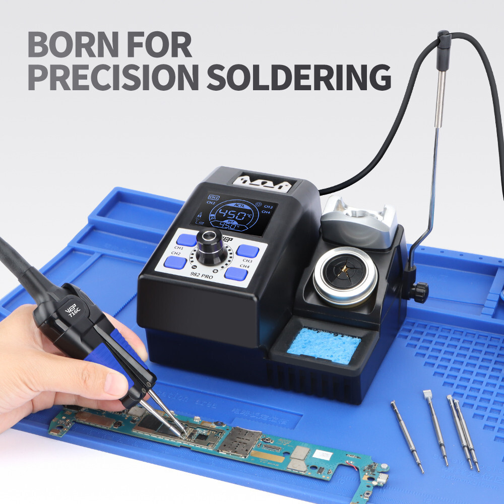 WEP SMT Hot Tweezers Soldering Station Desoldering Rework Station ESD KIT
