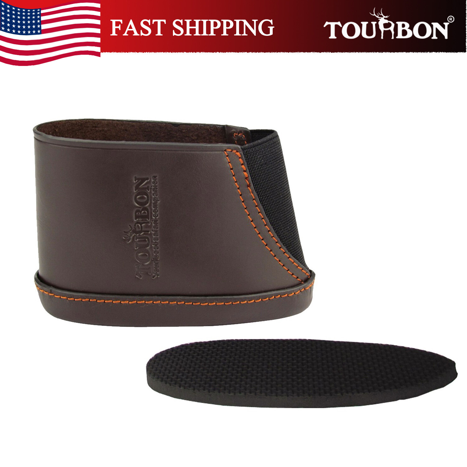 TOURBON Leather Henry Rifle Buttstock Recoil Pad Slip-on in Small-Special Offer