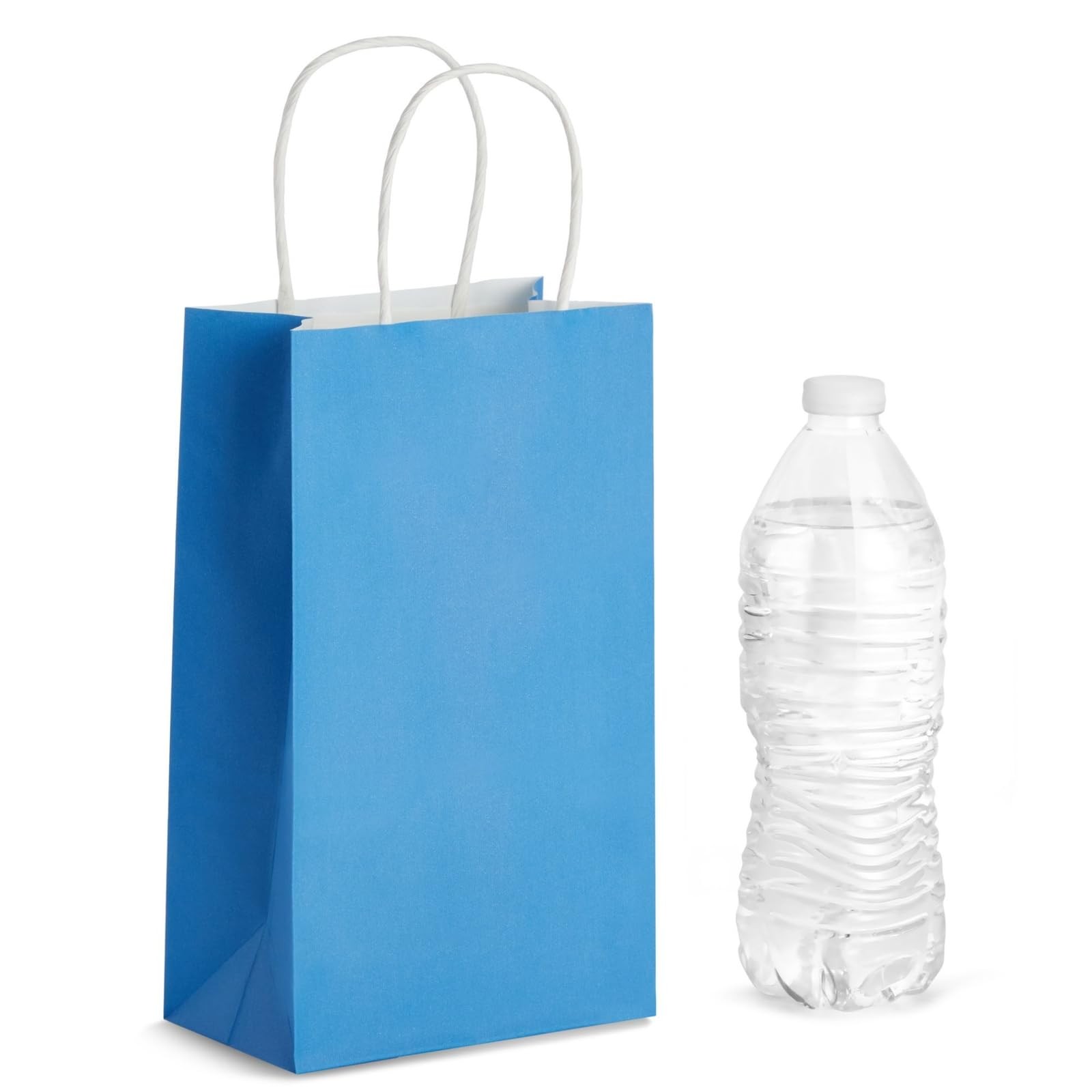 Gift Bags - 9 x 5 x 3 In, 25-Pack, Blue - Party Favor Bags with Handles for C...