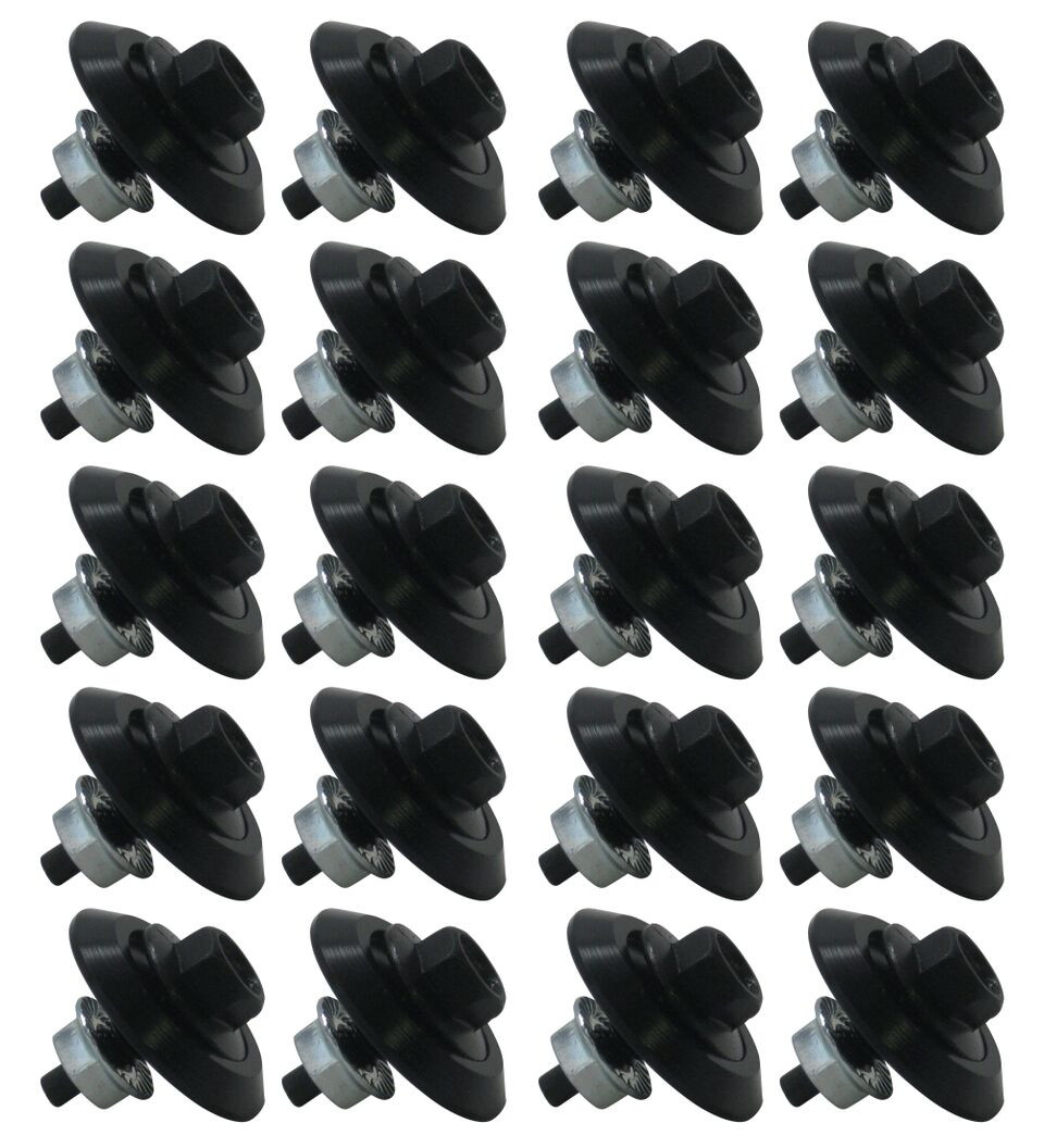 Aluminum Black Body Washers w/ LONG Bolts 20 pack Reinforcing Washer Kit