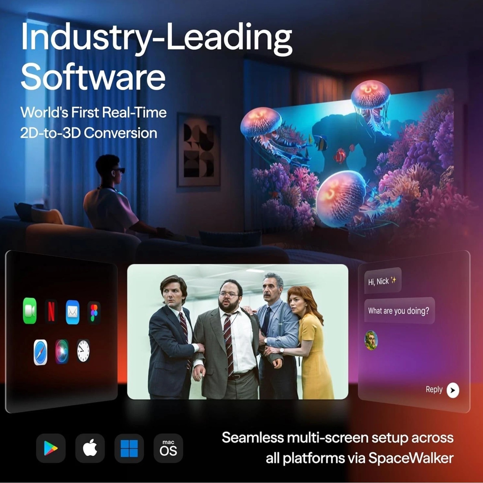 VITURE Luma Pro XR Glasses — 152” 1200p Ultra Sharp Display 52° FOV Regular Size