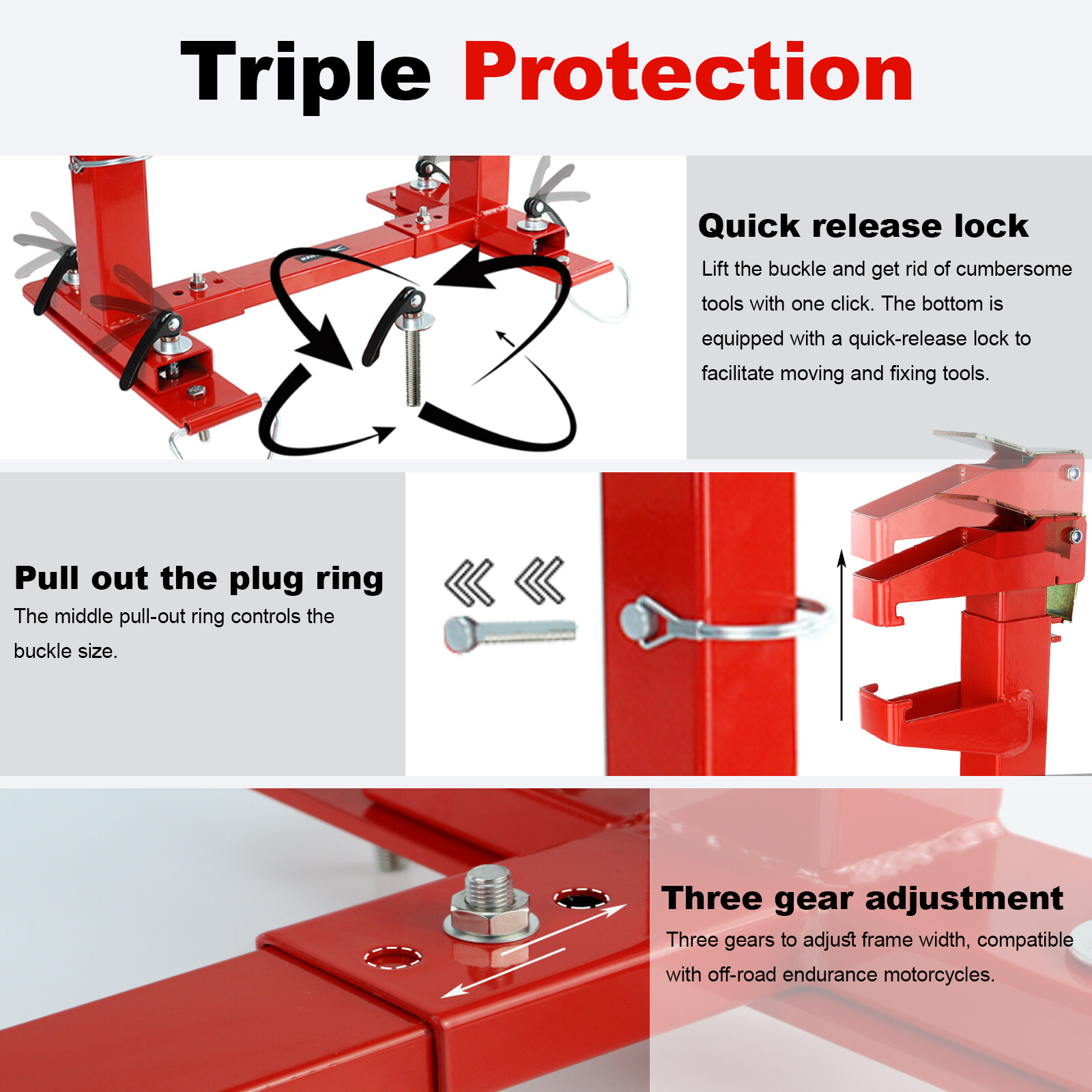 500cc Fixed Quickload Transport System Stand Fit For Motocross/ Enduro Bikes