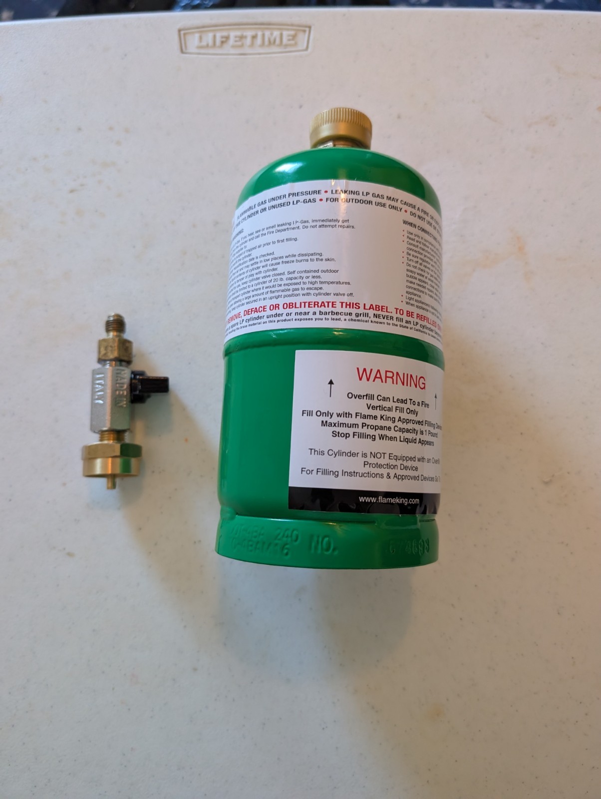 R600a Refrigerant Tank Recovery, Excellent For Small Systems, 16 oz. Capacity