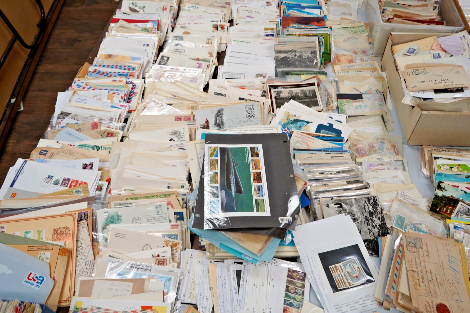 US & Worldwide 30-40Lb Box Lot of Stamps, Kiloware, Covers, Postcards & Ephemera