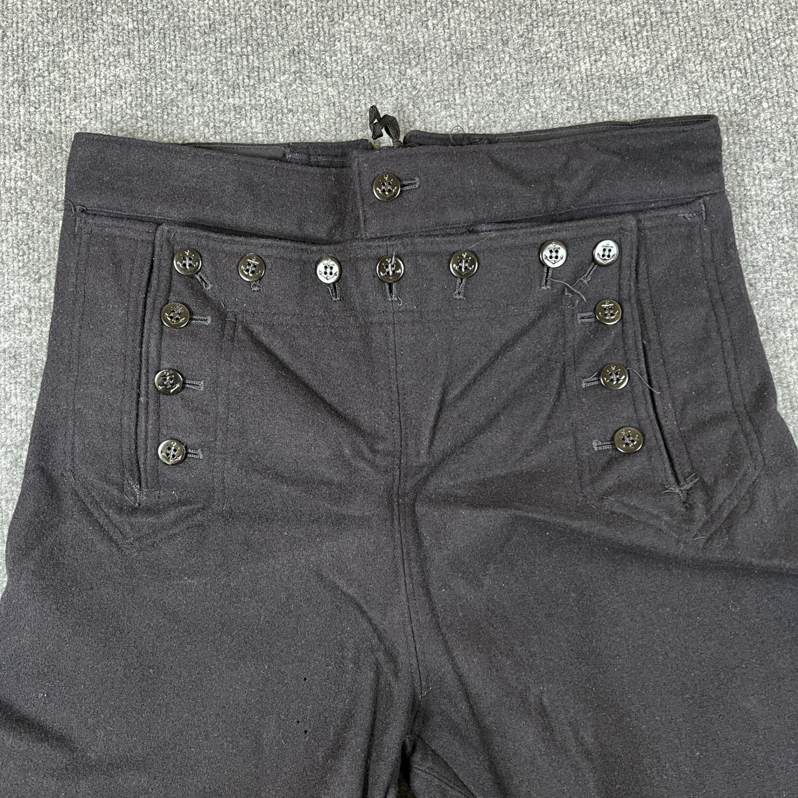VTG 70s US Navy Sailor Pants Mens 32L 32x32 Wool Cracker Jack Bell Bottom Flare