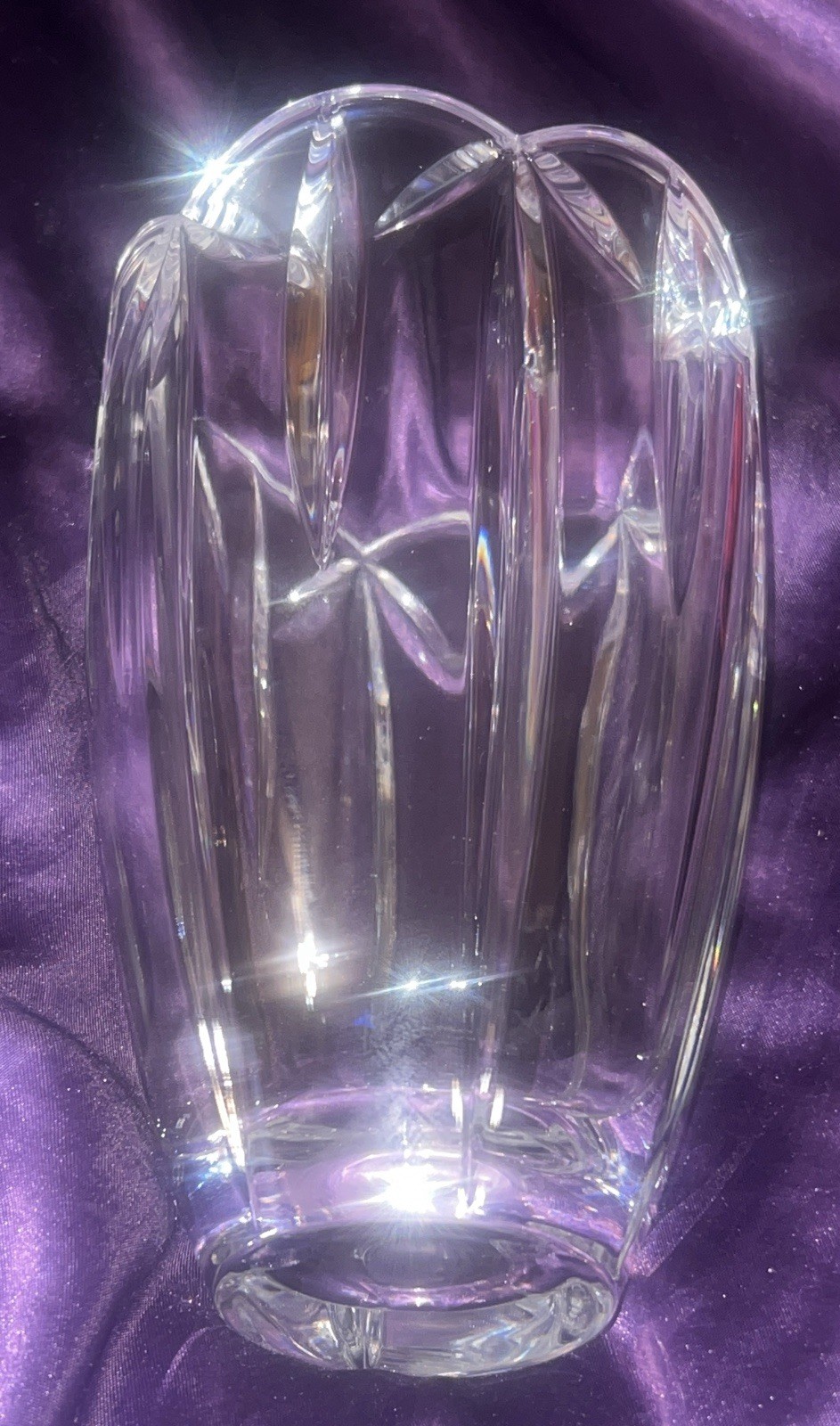 Mikasa Germany Clear Crystal Decorative Vase 8" 1/2 Glossy Finish