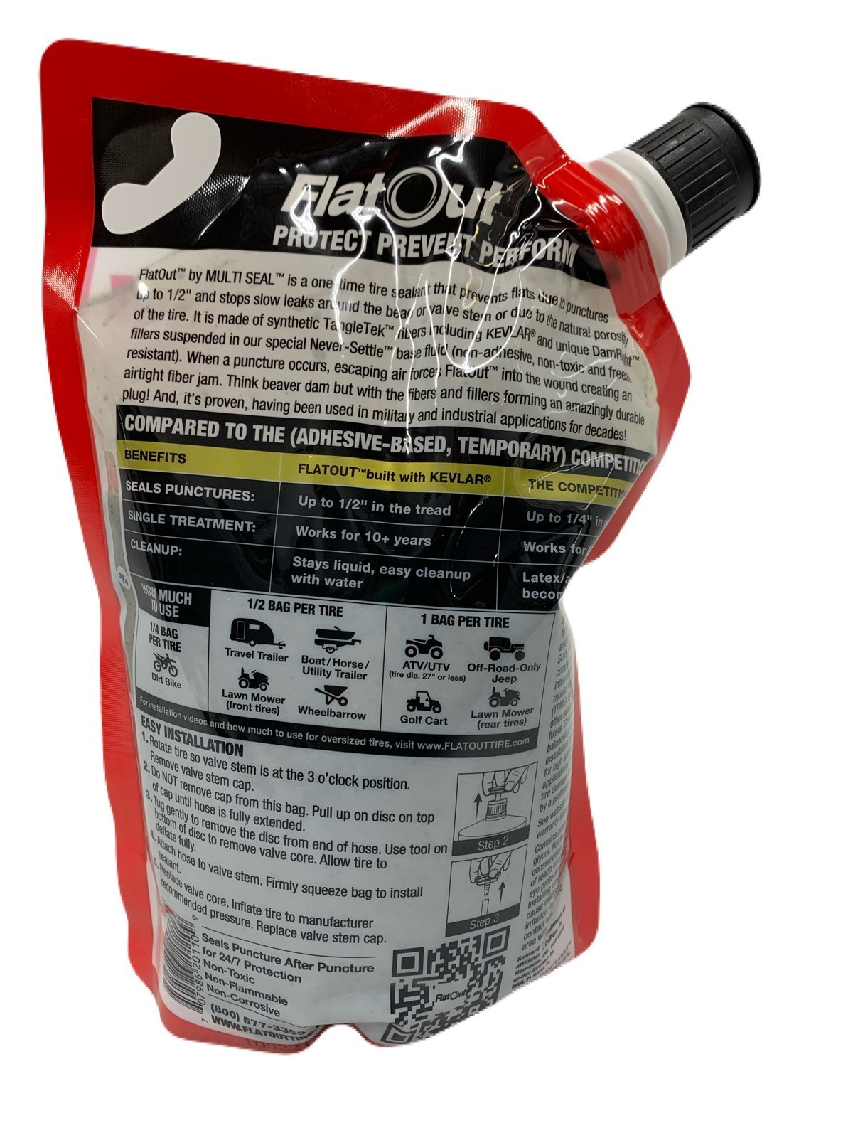 FLAT OUT -Multi-Purpose, Prevents And Repairs Flat Tires 32 OZ, PART NUM- 20118B