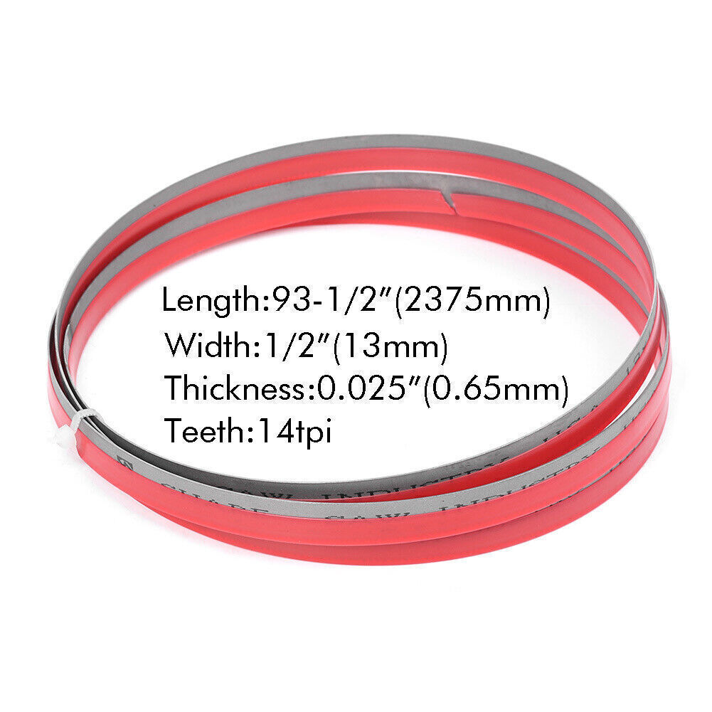Fit Cutting Metal 93.5" 93-1/2" x 1/2" x 14tpi M42 Bi-metal Band Saw Blades