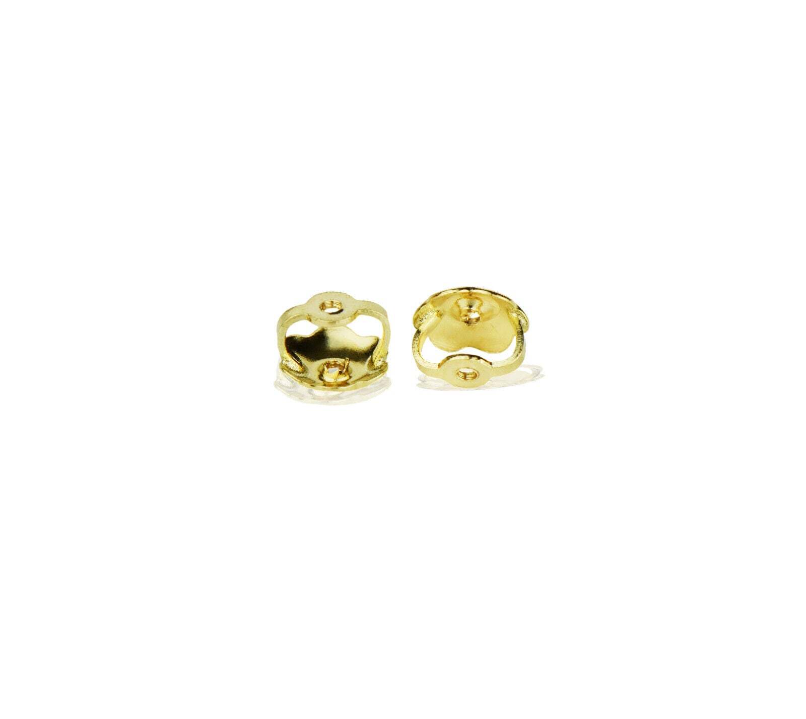 14k Yellow or White Gold Screw-Back Screwpost Earring Replacement Backing by PC