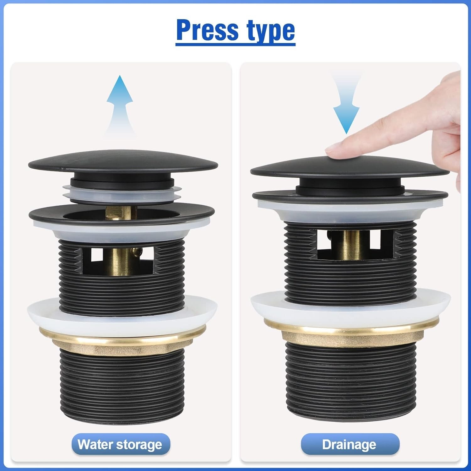 Pop-up Drain Kit for Freestanding Bathtub Tub Drain/Stopper,Freestanding Bathtub