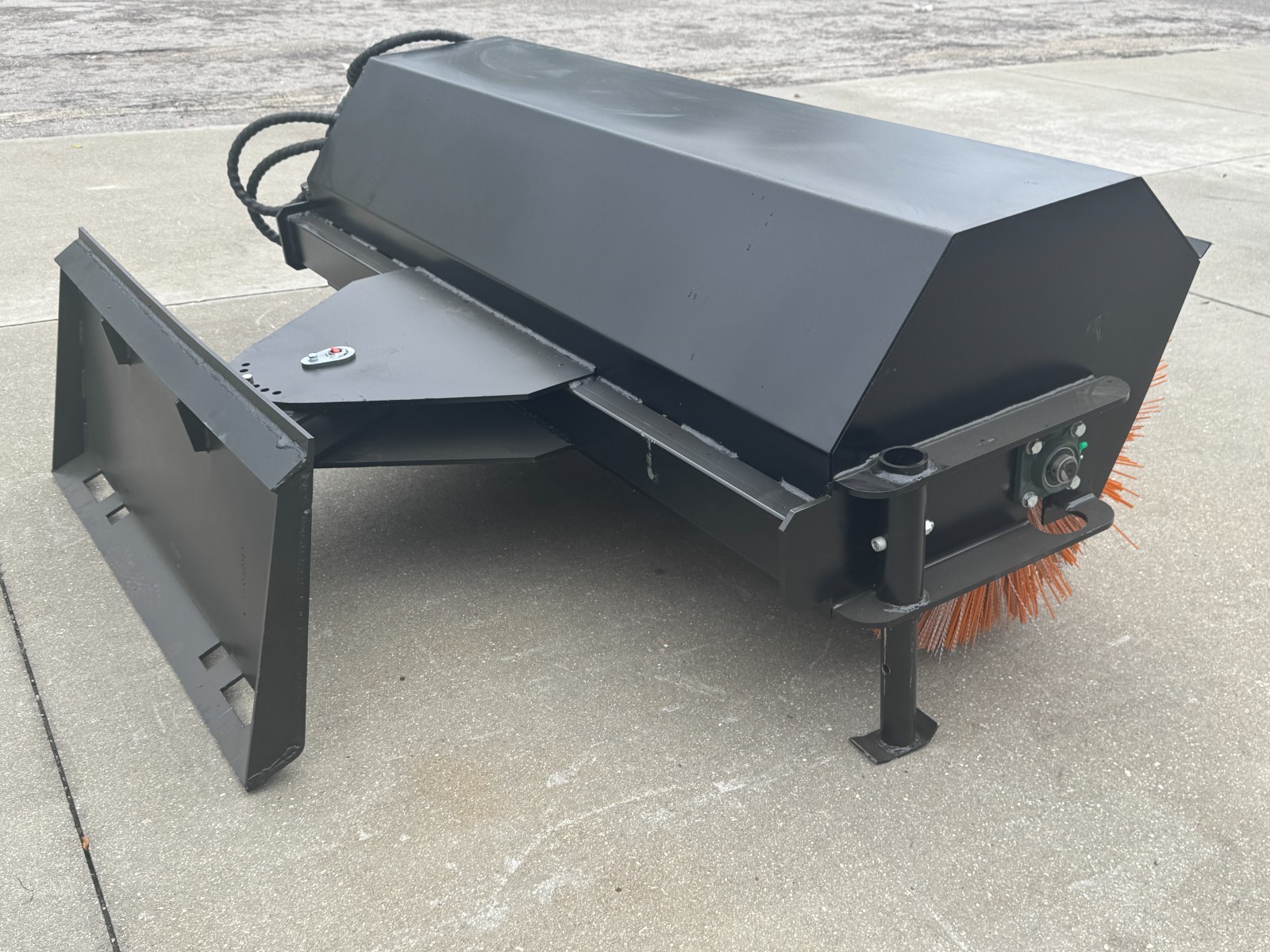 Skid Steer Angle Broom Heavy Duty Manual Sweeper Attachment 72" Poly Wire Brush