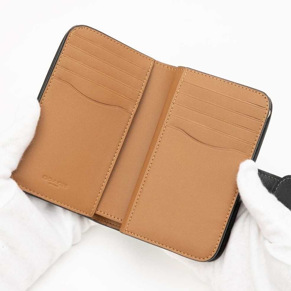 COACH Tabby Medium Wallet Leather Black CA193 outlet New With Box