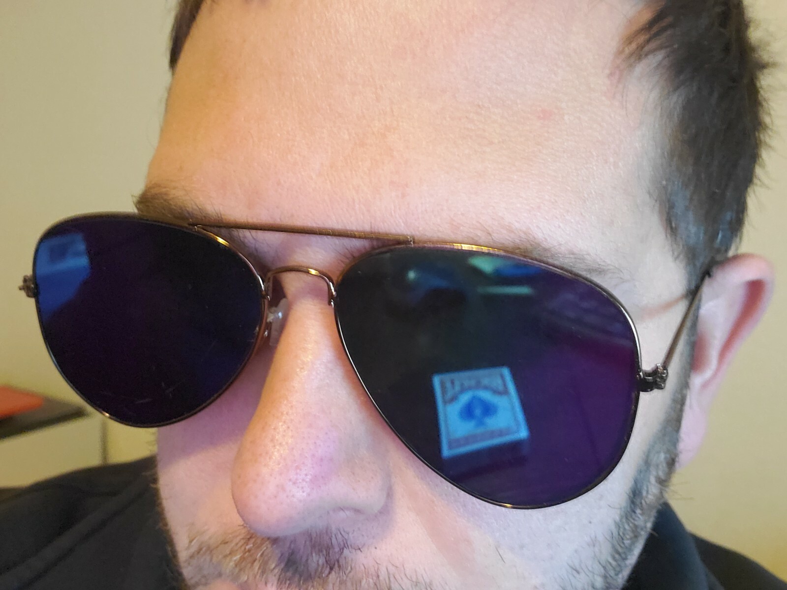 Bicycle marked cards & Aviator Infrared sunglasses for poker or magic