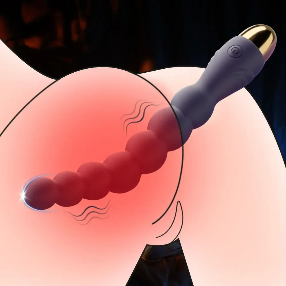 Male-Prostate-Massager-Dildo-Anal-Butt-Plug-Bead-Vibrator-Adult-Sex-Toys-For-Men
