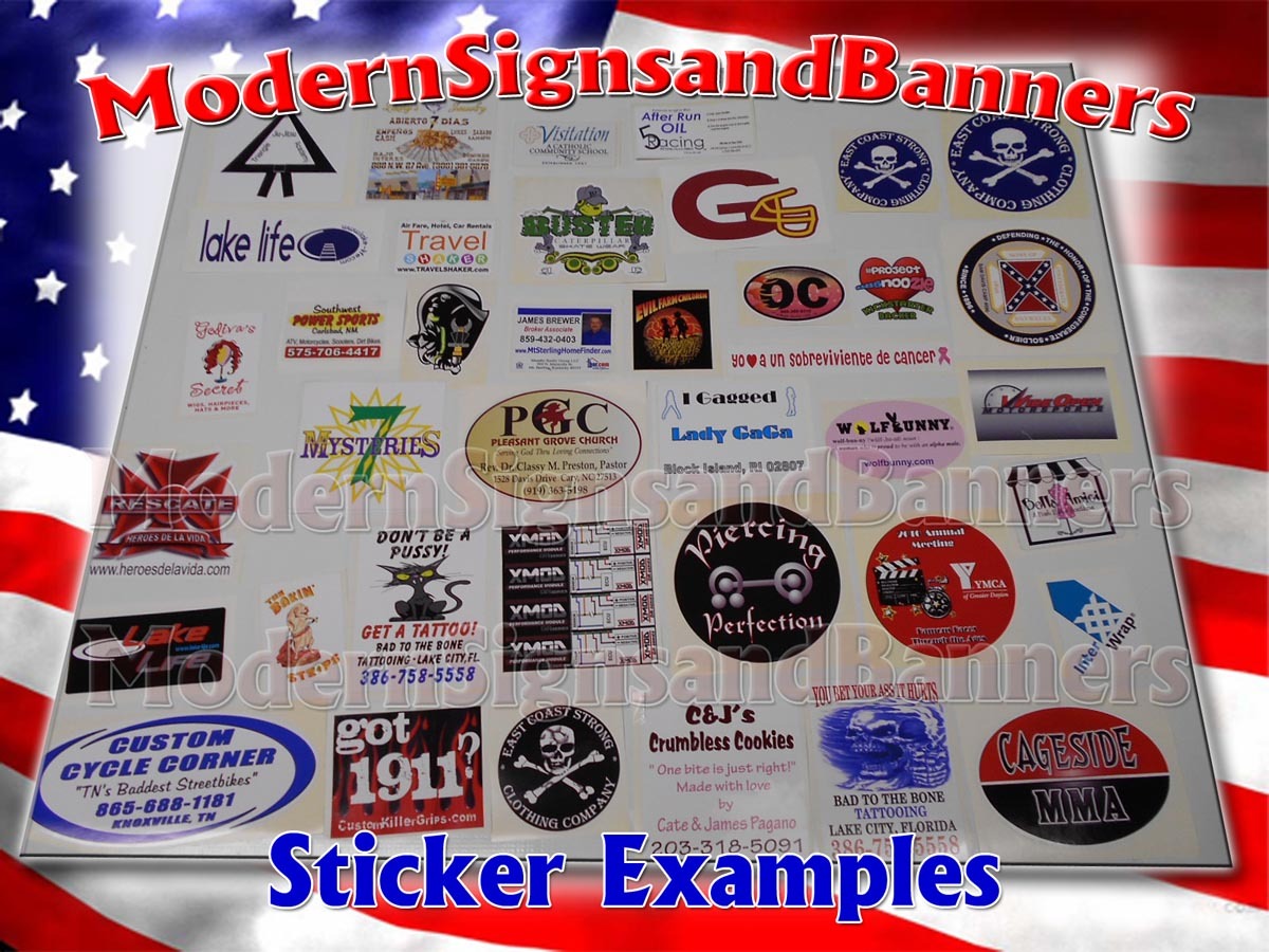 35 4x4 Custom Printed Full Color Outdoor Vinyl Car Bumper Sticker Decal Die Cut