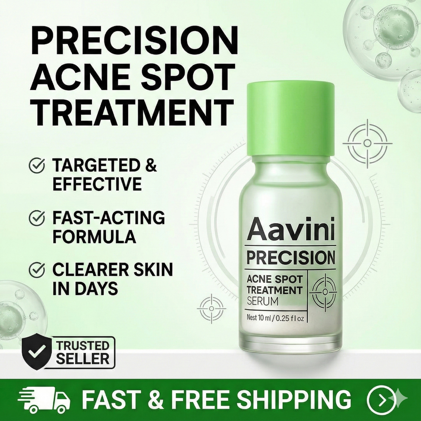 Severe Acne Pimple Treatment Serum Cystic Spot Remover Reduce Redness Swelling