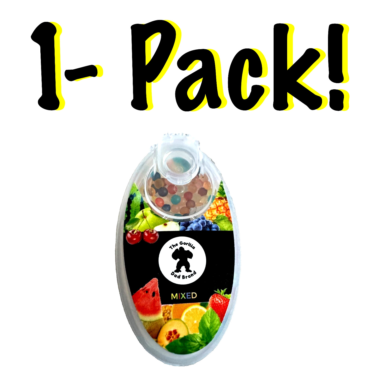 Mixed Fruit Burst Beads 100 Count - DIY Menthol Infusion Filter Capsules 1-Pack