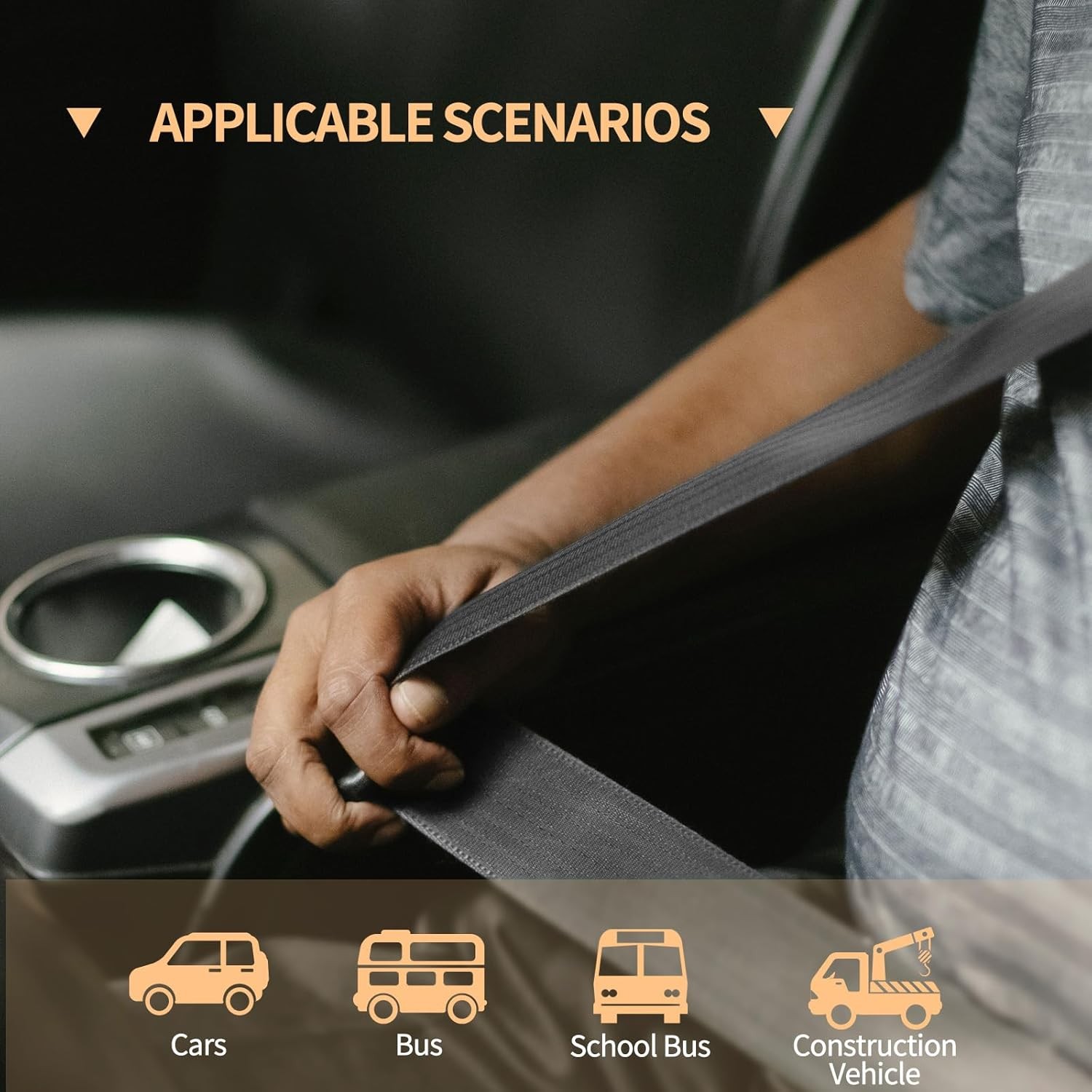 Universal 3 Point Seat Belts, Adjustable Car Retractable Seat Belt Lap Shoulder