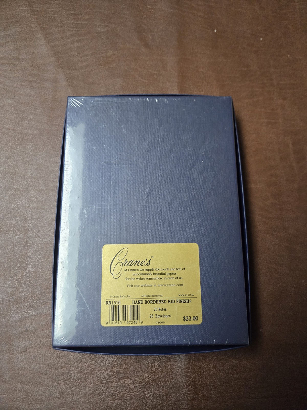 Crane's stationery classic design with a white ribbon bow & cards. Sealed In Box