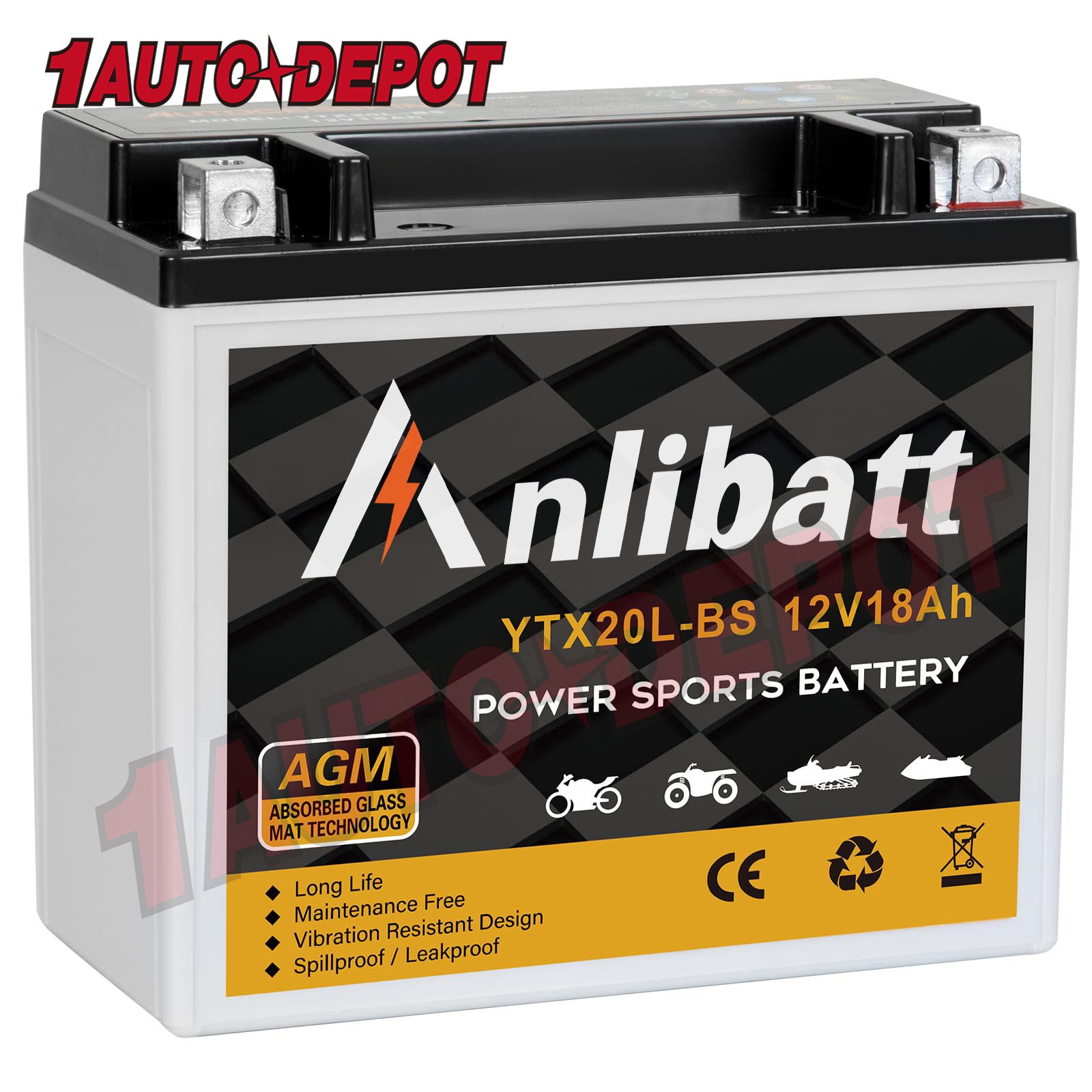 YTX20L-BS Motorcycle AGM Battery Maintenance Free GTX20L-BS STX20L-BS CTX20L-BS