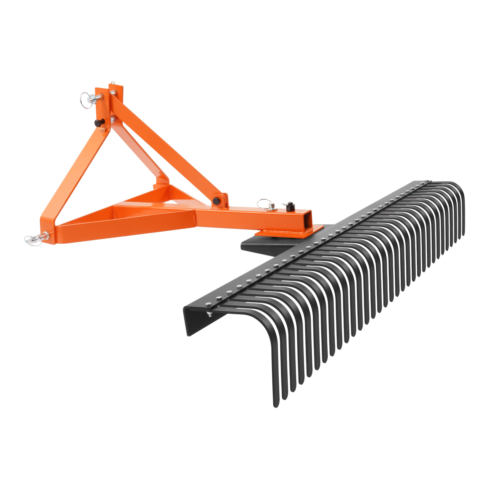 Garden Tool 60" 5 FT 3-Point Landscape Rock Rake For CAT 1 Tractor Grass Comb