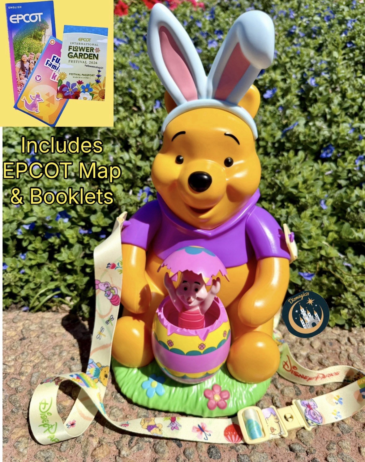 NEW Disney Parks 2026 Winnie the Pooh Piglet Easter Spring Popcorn Bucket N HAND