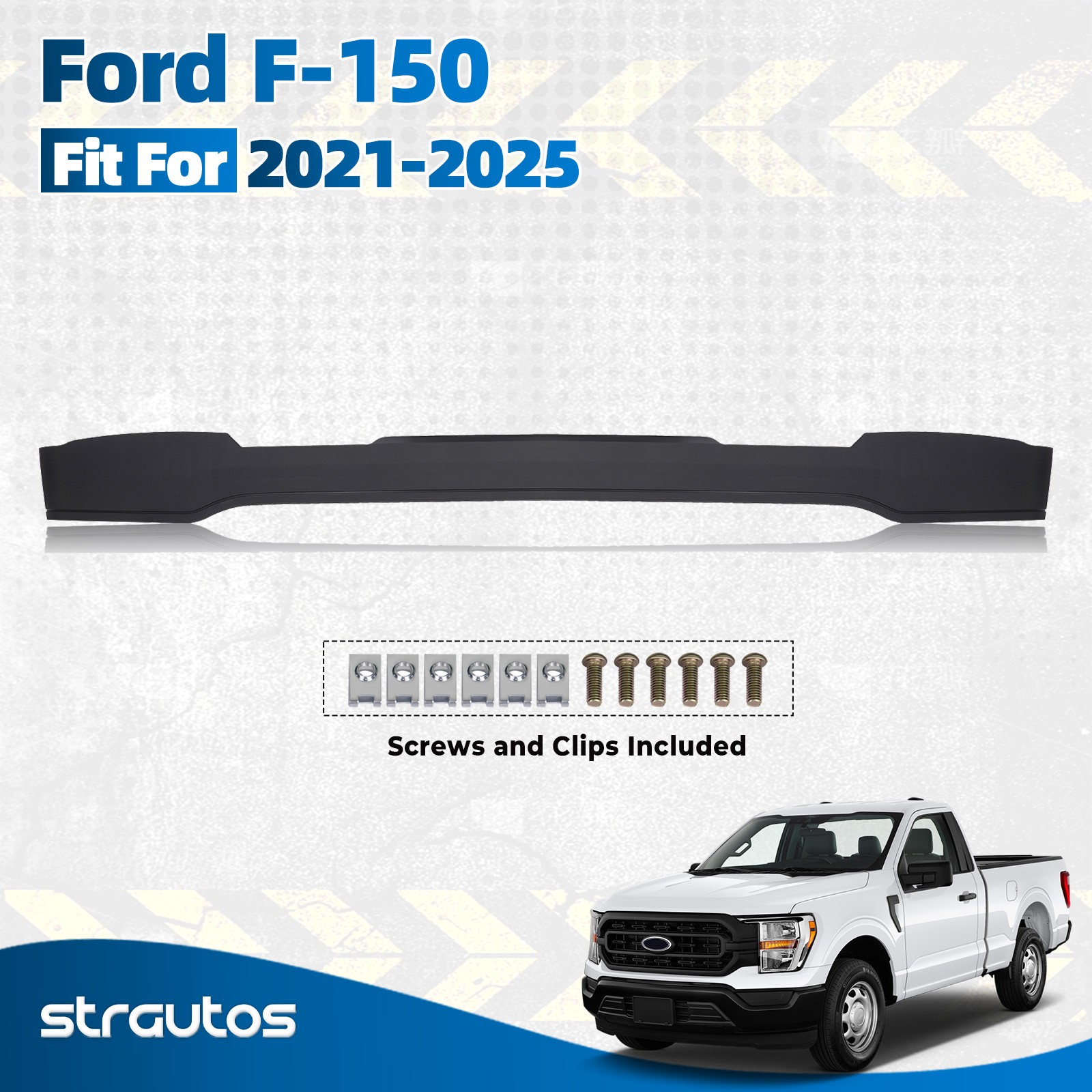 Front Lower Bumper Air Dam For 2021-2025 Ford F-150 4WD ML3Z-17626-P