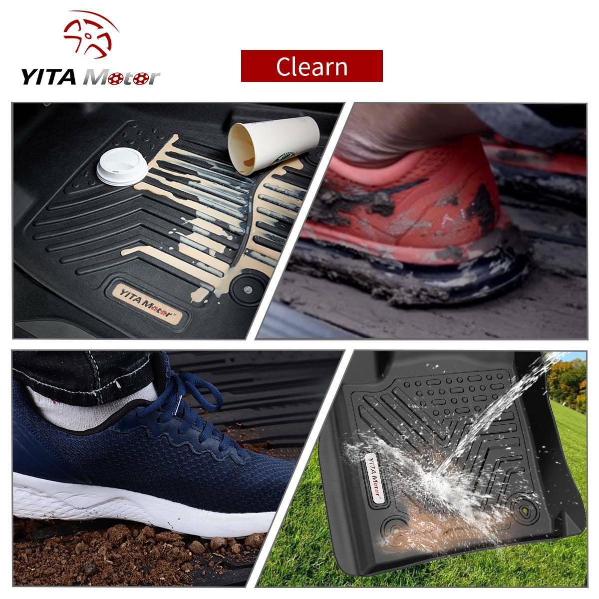 Waterproof Floor Mats for 2018-2023 Toyota Camry LE SE XLE Sedan 3D TPE Liners