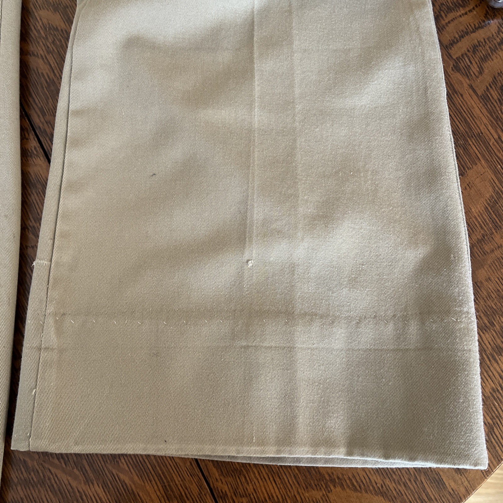 Vintage 70s Mens Bell Bottom Flare Pants Tan Cotton Waist 30 Inseam 31 Wright