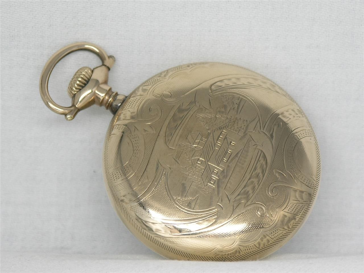 RARE 19 JEWEL 18S BW RAYMOND GR. WIND INDICATOR POCKET WATCH, SERVICED!