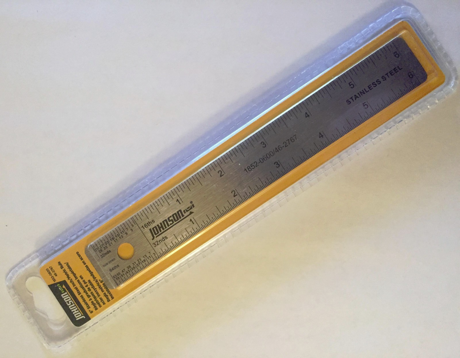 JOHNSON 6" STAINLESS STEEL PROTRACTOR and 6" SS RULER 1854-0000 1852-0600