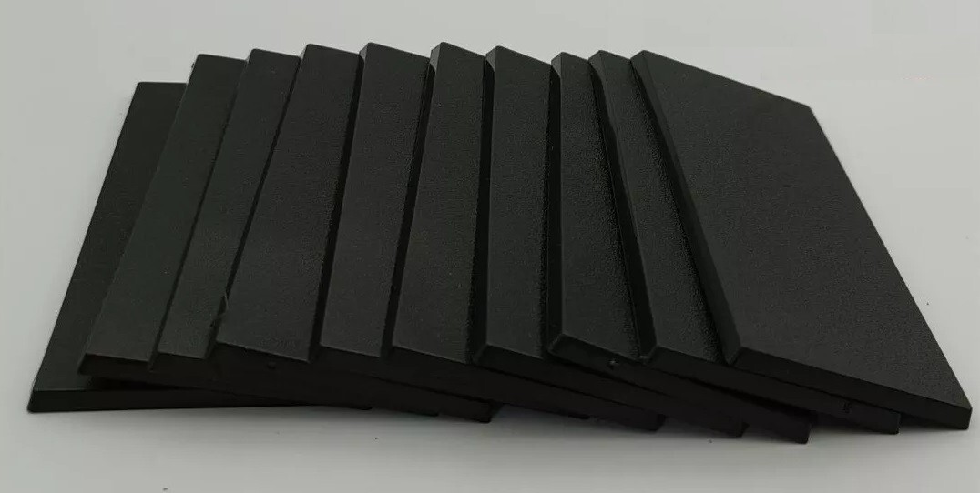 Lot Of 10 50mm x 100mm Rectangle Bases Used For Warhammer Fantasy Giants Dragons