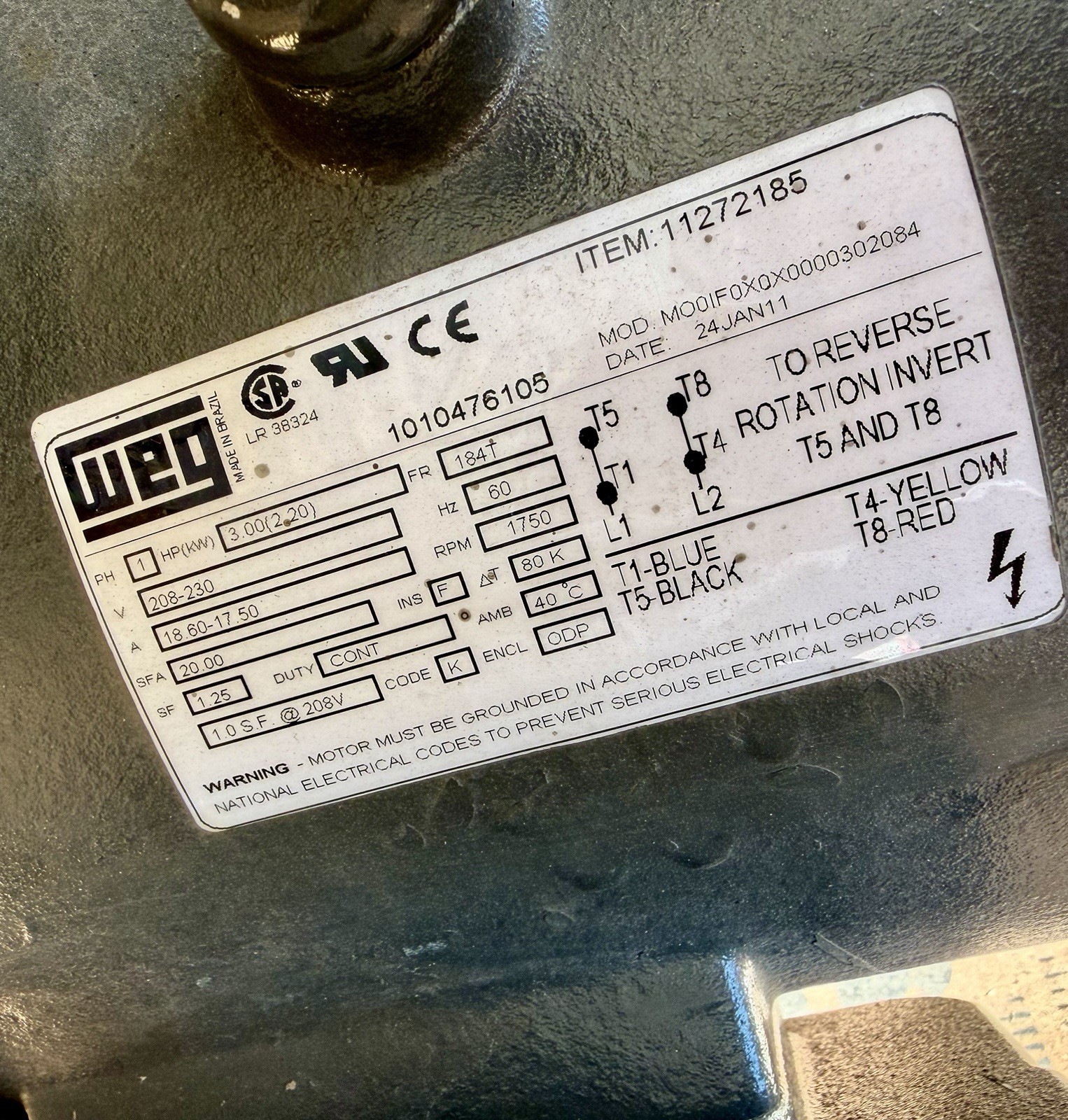 Dayton 4KHD9 Rotary Bronze Gear Pump with Motor 1", 3 HP, 230V, 1 Phase