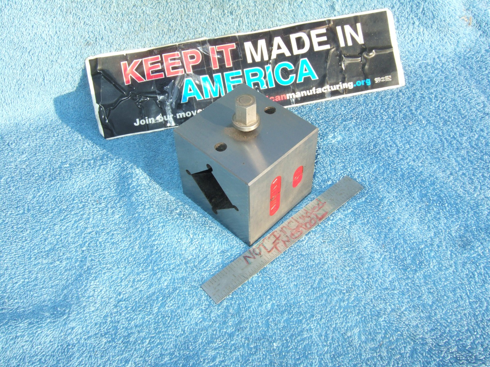 V BLOCK LRG 3 X 3 X 2.8 USA TOOLMAKER MADE 4 YOUR BRIDGPORT MACHINIST GRIND QA