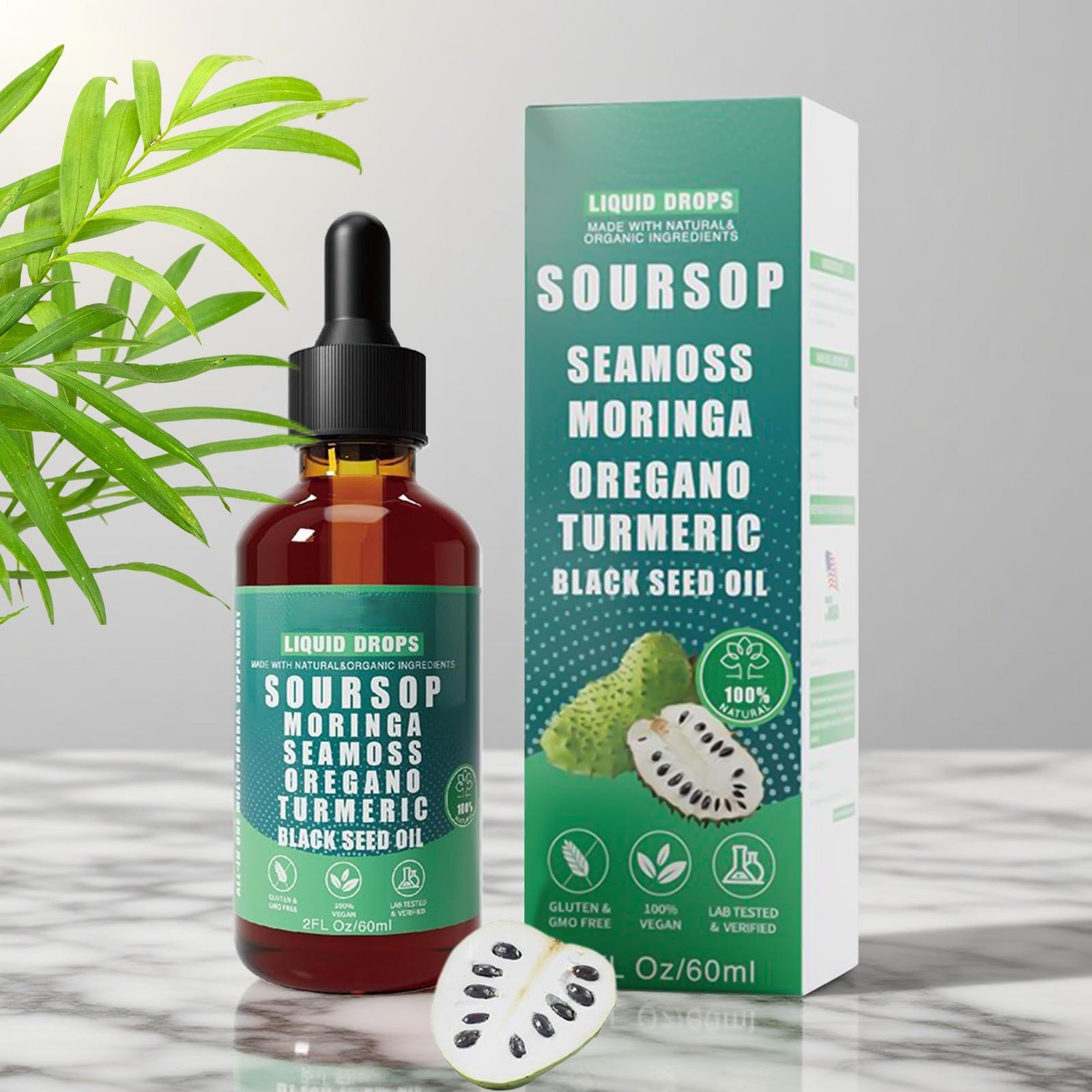 Vyxion Soursop Bitters Liquid Drops - Immunity, Liver, Gut & Antioxidant 60ml