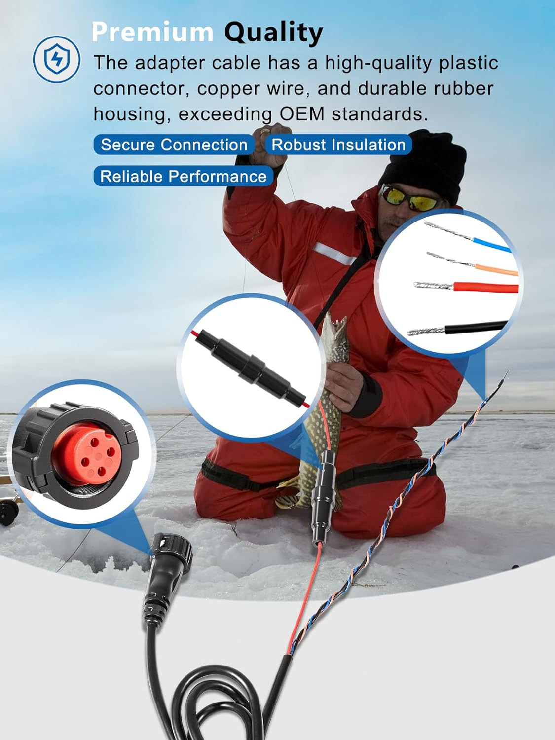 010-12445-00 Power/Data Cable for Garmin echoMAP Chirp/Plus/UHD GPSMAP Panoptix