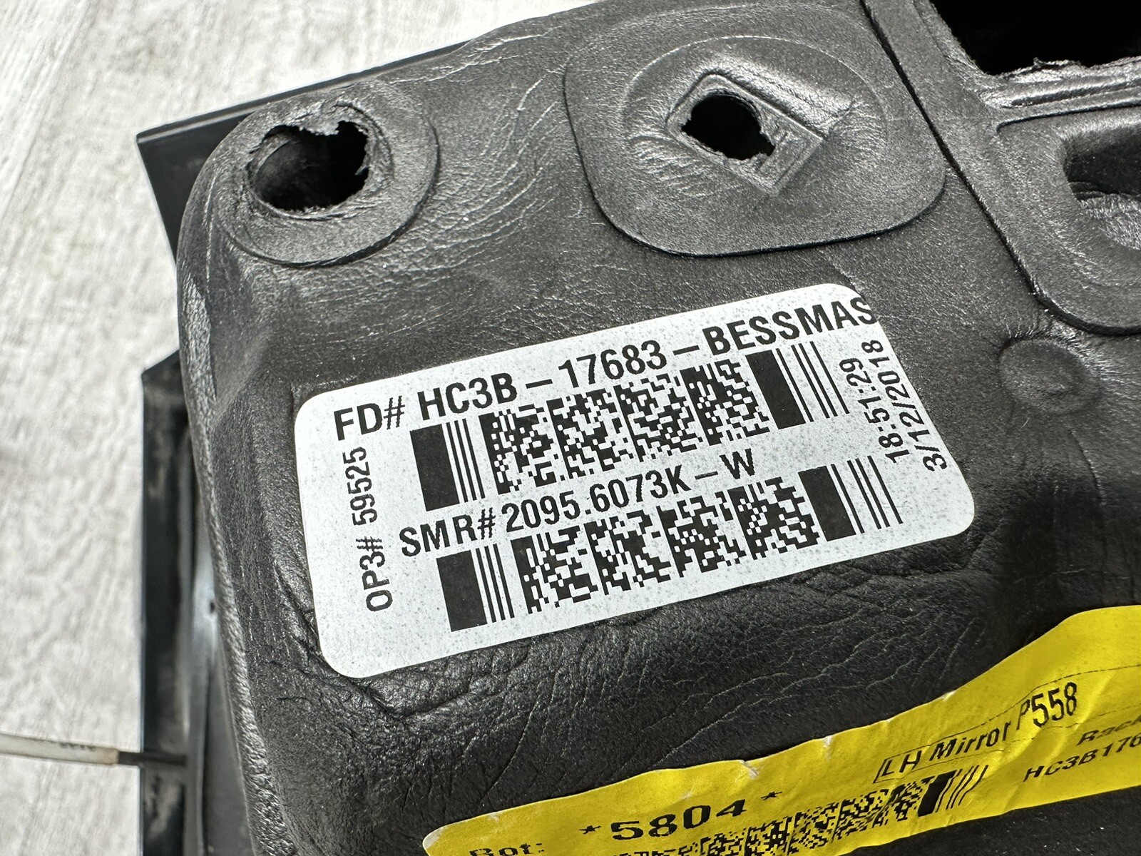 2015-2020 FORD F-150 Side View Door Mirror Camera W/ Trim Piece Left LH OE ((J))