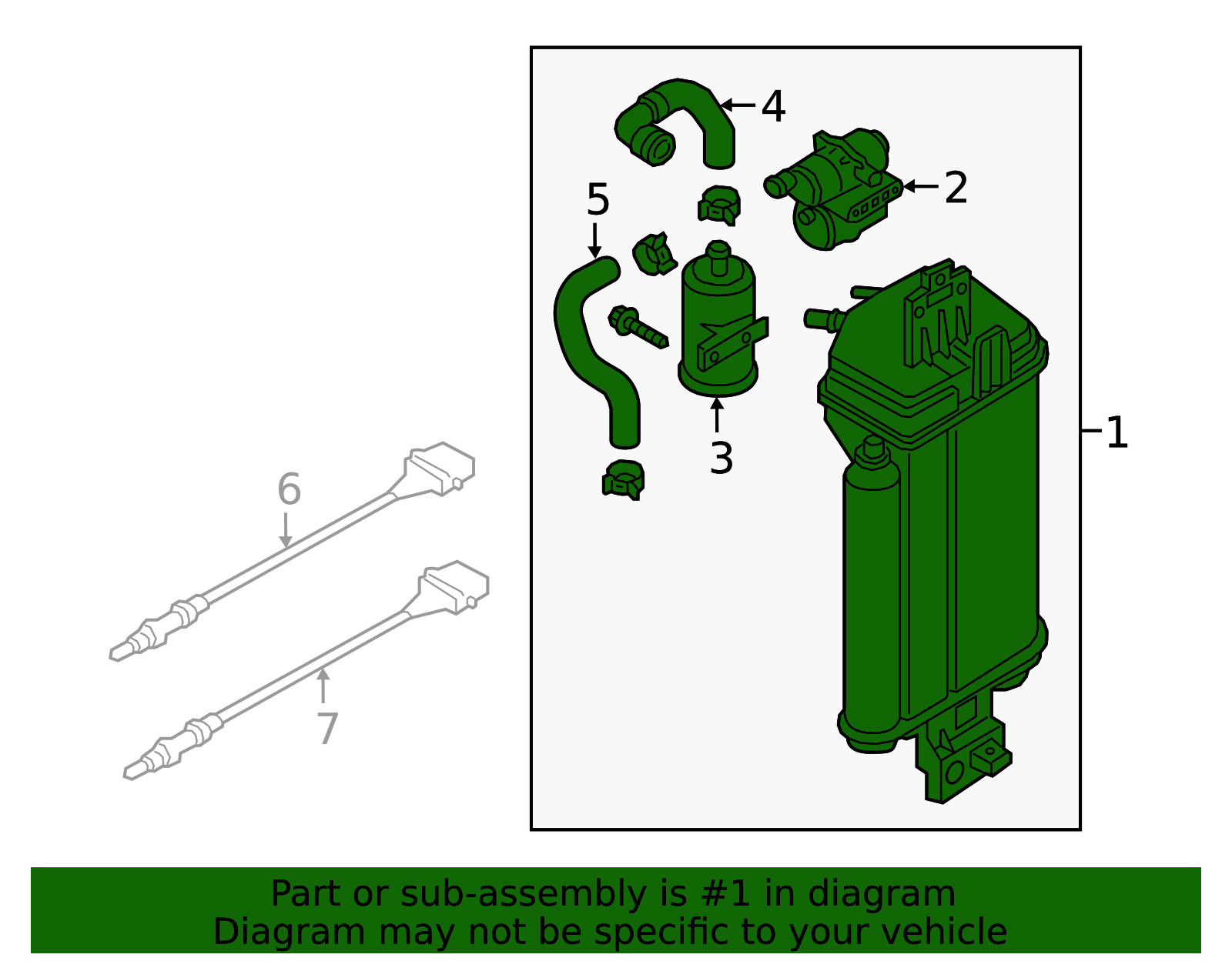 Genuine Volkswagen Vapor Canister 3QF-201-797-A