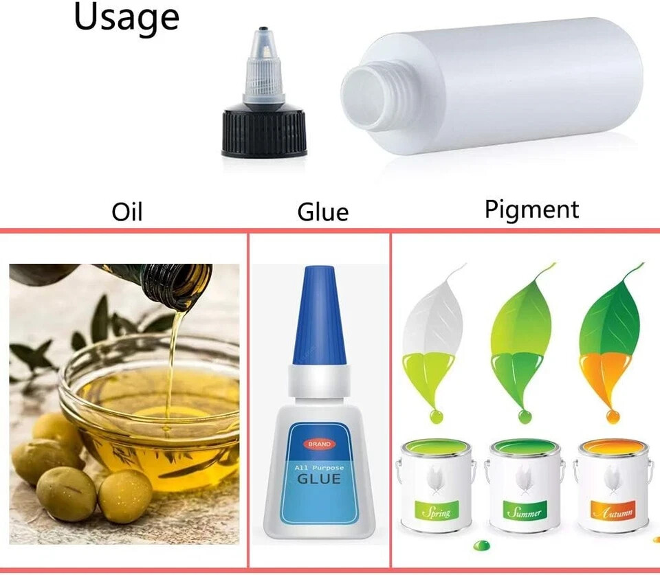 20 Pcs 4 Oz Plastic Squeeze Condiment Bottles with Twist-on Cap White