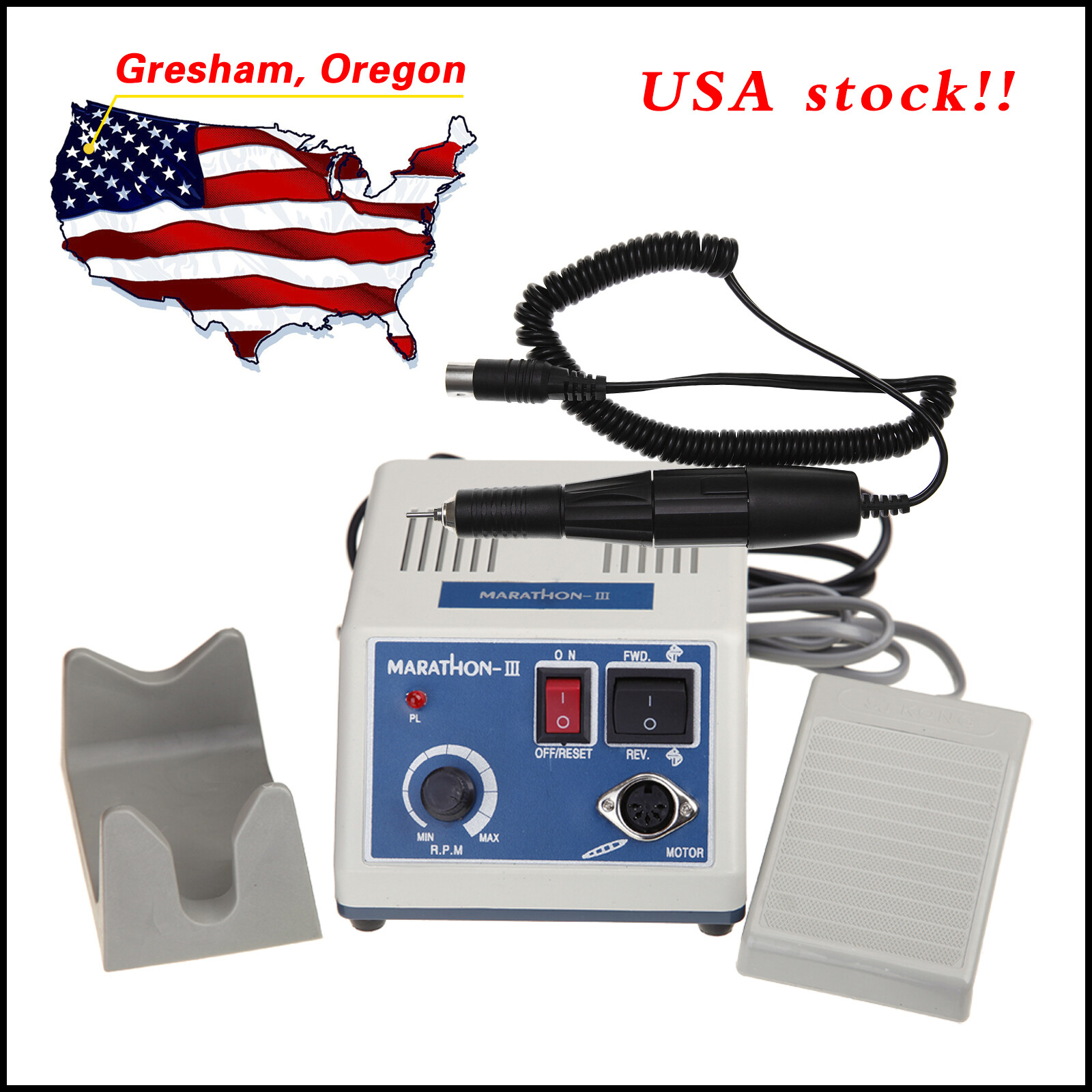 Dental Lab Marathon Electric Micromotor Polishing Unit + 35K rpm Motor Handpiece